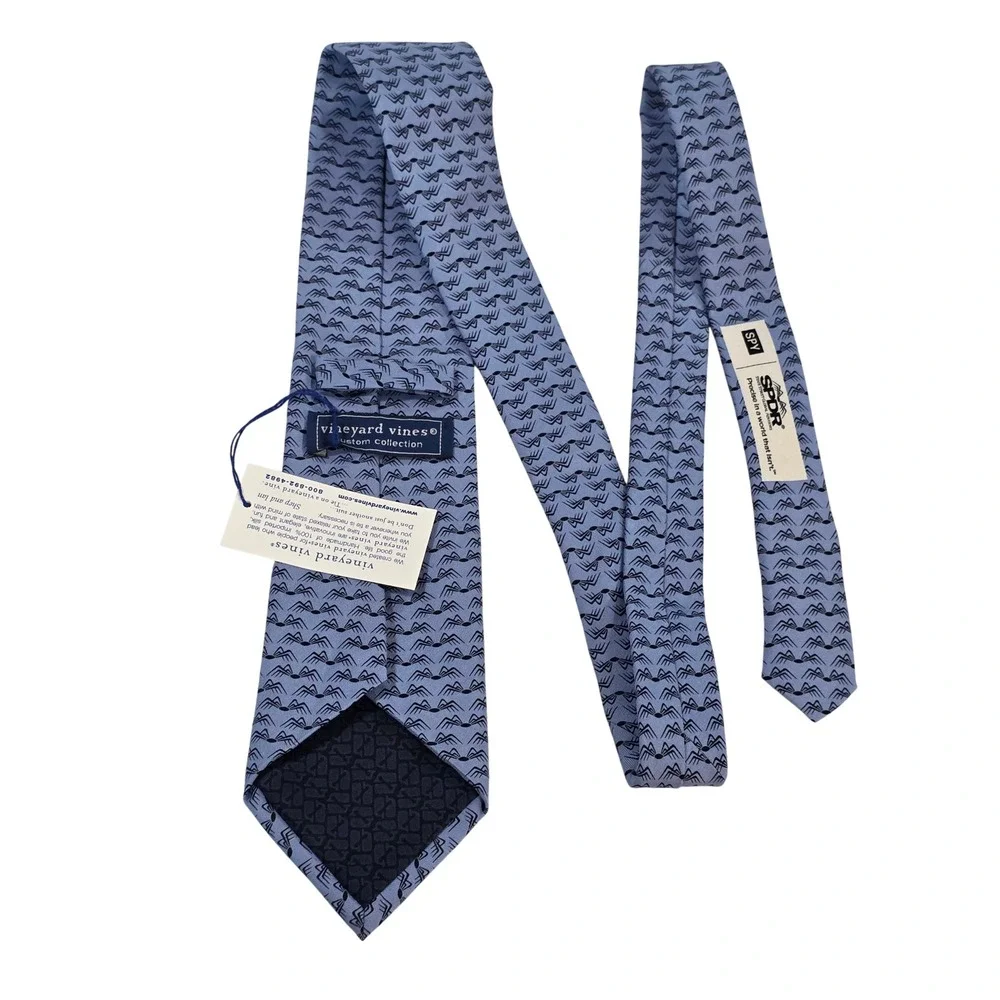 Vineyard Vines SPDR SPY Spider Silk Tie Blue Custom Collection Finance Mens